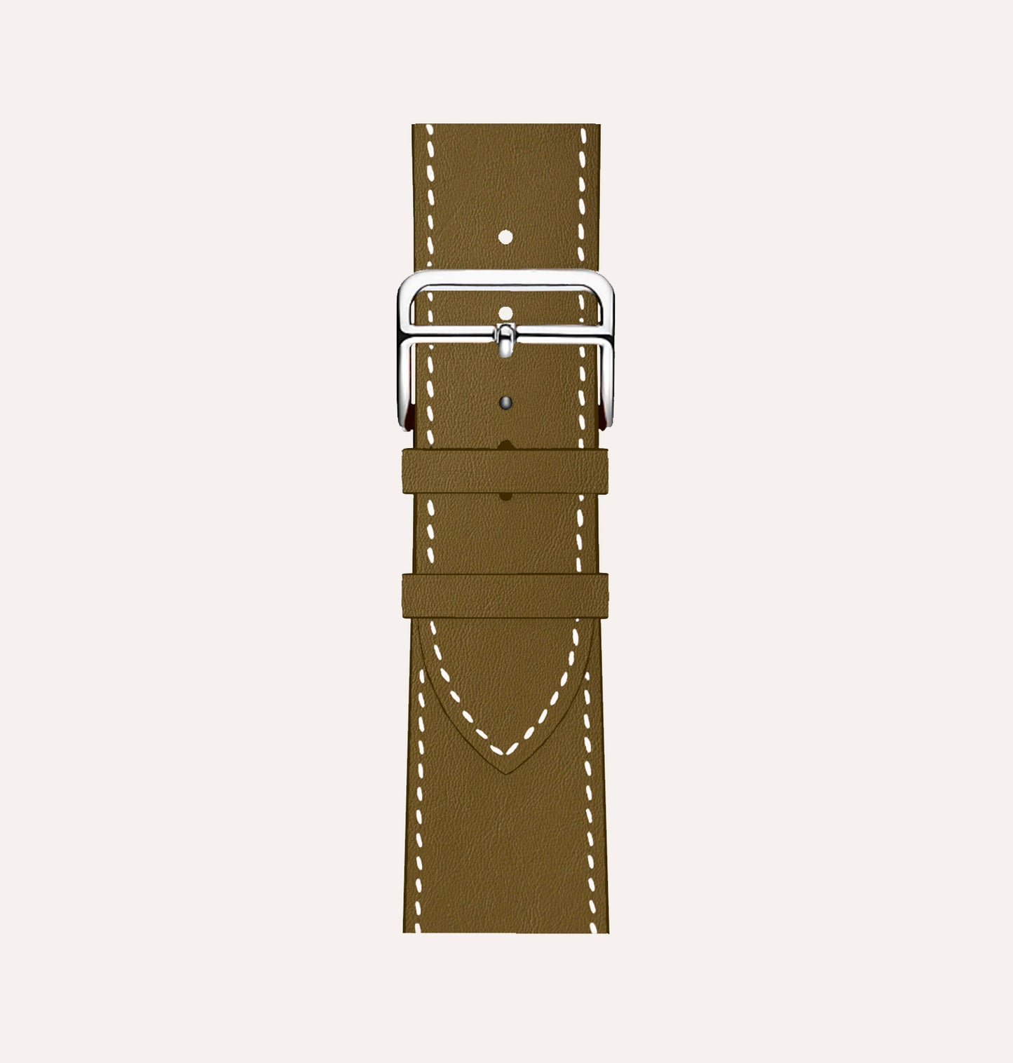 Bracelet cuir recyclé Kaki pour Apple Watch - Cykero
