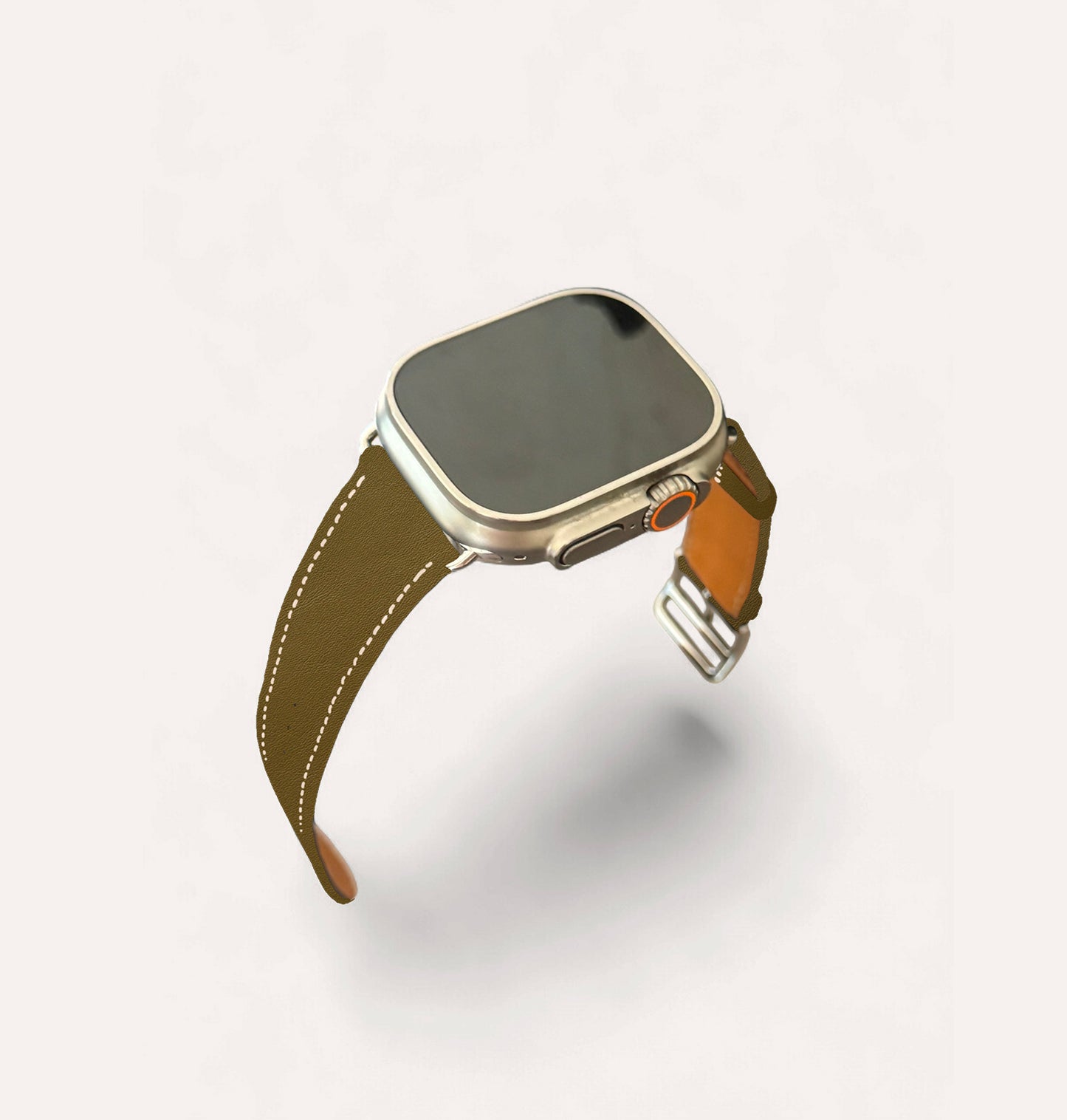 Bracelet cuir recyclé Kaki pour Apple Watch - Cykero