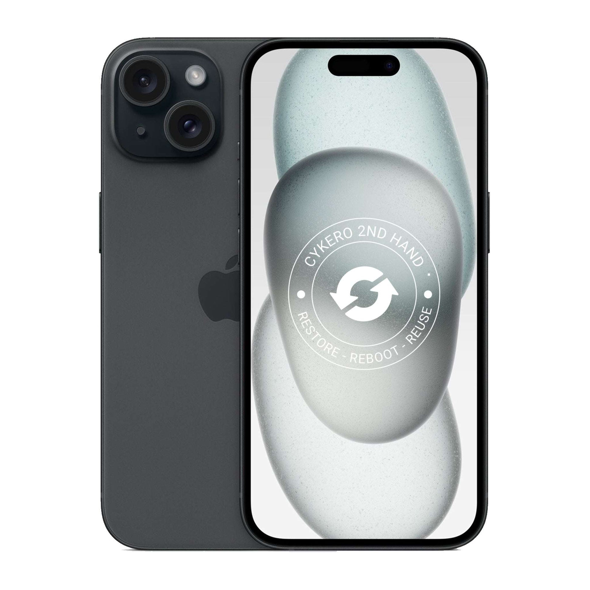 iPhone 15 128GB Noir Reconditionné - Cykero