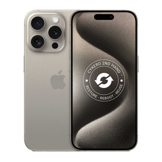 iPhone 15 Pro 512GB Titane Naturel Reconditionné - Cykero