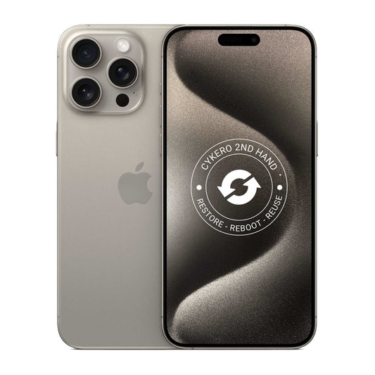 iPhone 15 Pro Max 1TB Titane Naturel Reconditionné - Cykero