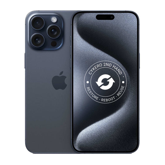 iPhone 15 Pro 128GB Titane Bleu Reconditionné - Cykero