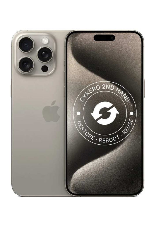 iPhone 15 Pro 256GB Titane Naturel Reconditionné - Cykero
