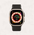 Schwarzes Armband aus recyceltem Leder für Apple Watch - Cykero