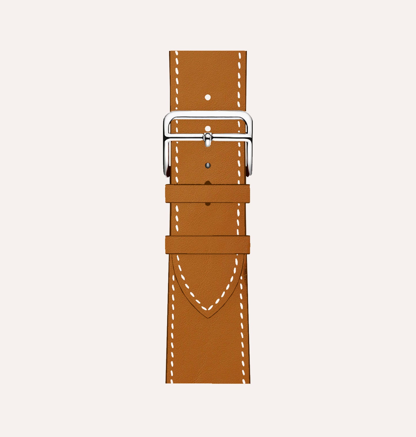 Bracelet cuir recyclé Cognac pour Apple Watch - Cykero