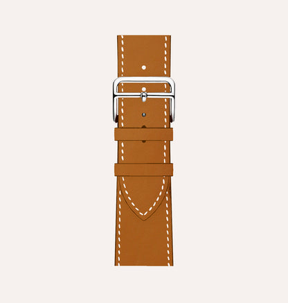 Bracelet cuir recyclé Cognac pour Apple Watch - Cykero
