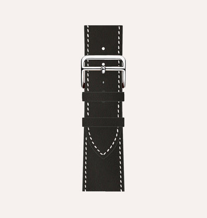 Bracelet cuir recyclé noir pour Apple Watch - Cykero