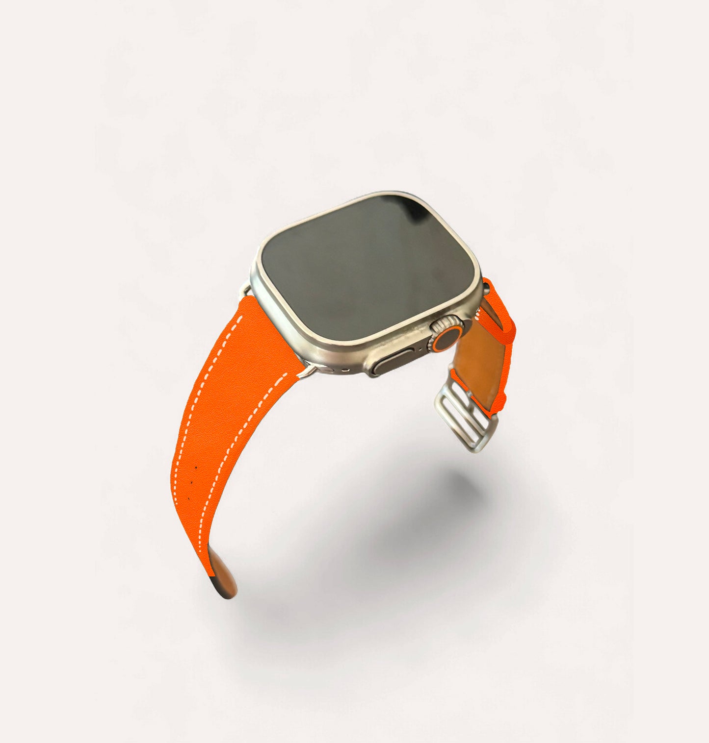 Bracelet cuir recyclé Orange pour Apple Watch - Cykero