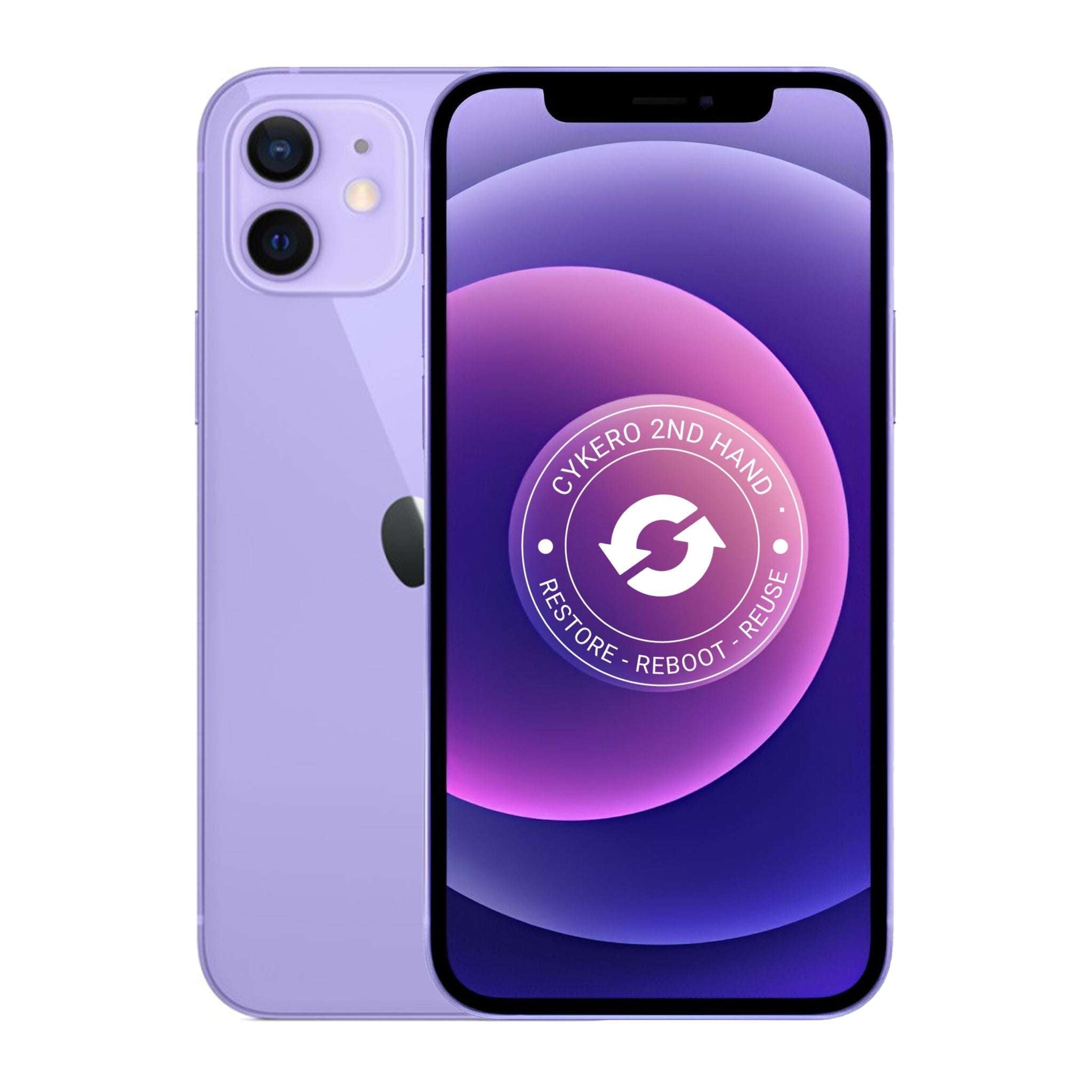 iPhone 12 128GB Violet Reconditionné - Cykero