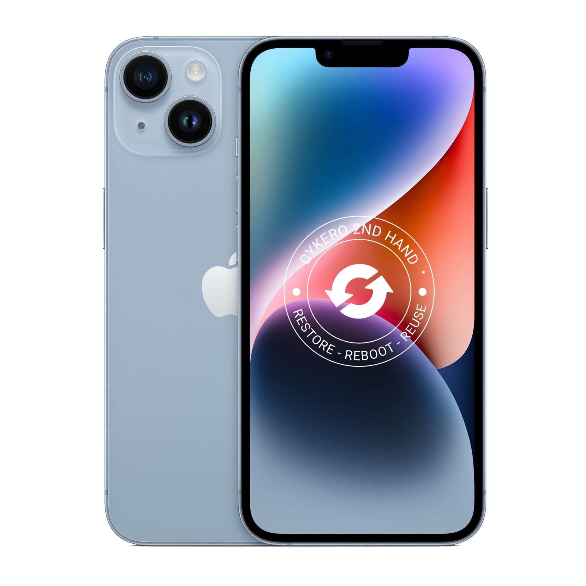 iPhone 14 256GB Bleu Reconditionné - Cykero