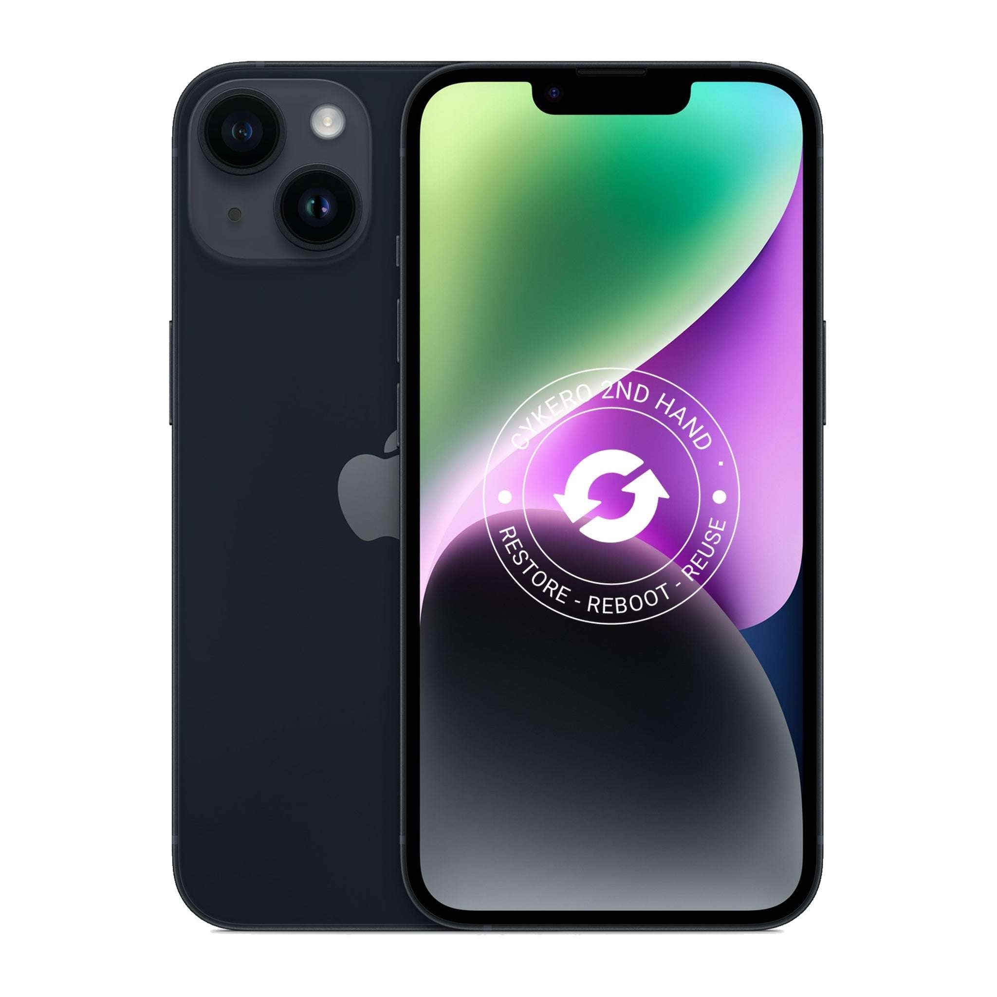 iPhone 14 128GB Minuit Reconditionné - Cykero