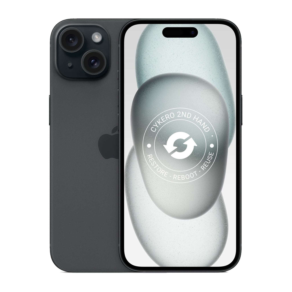iPhone 15 256GB Noir Reconditionné - Cykero