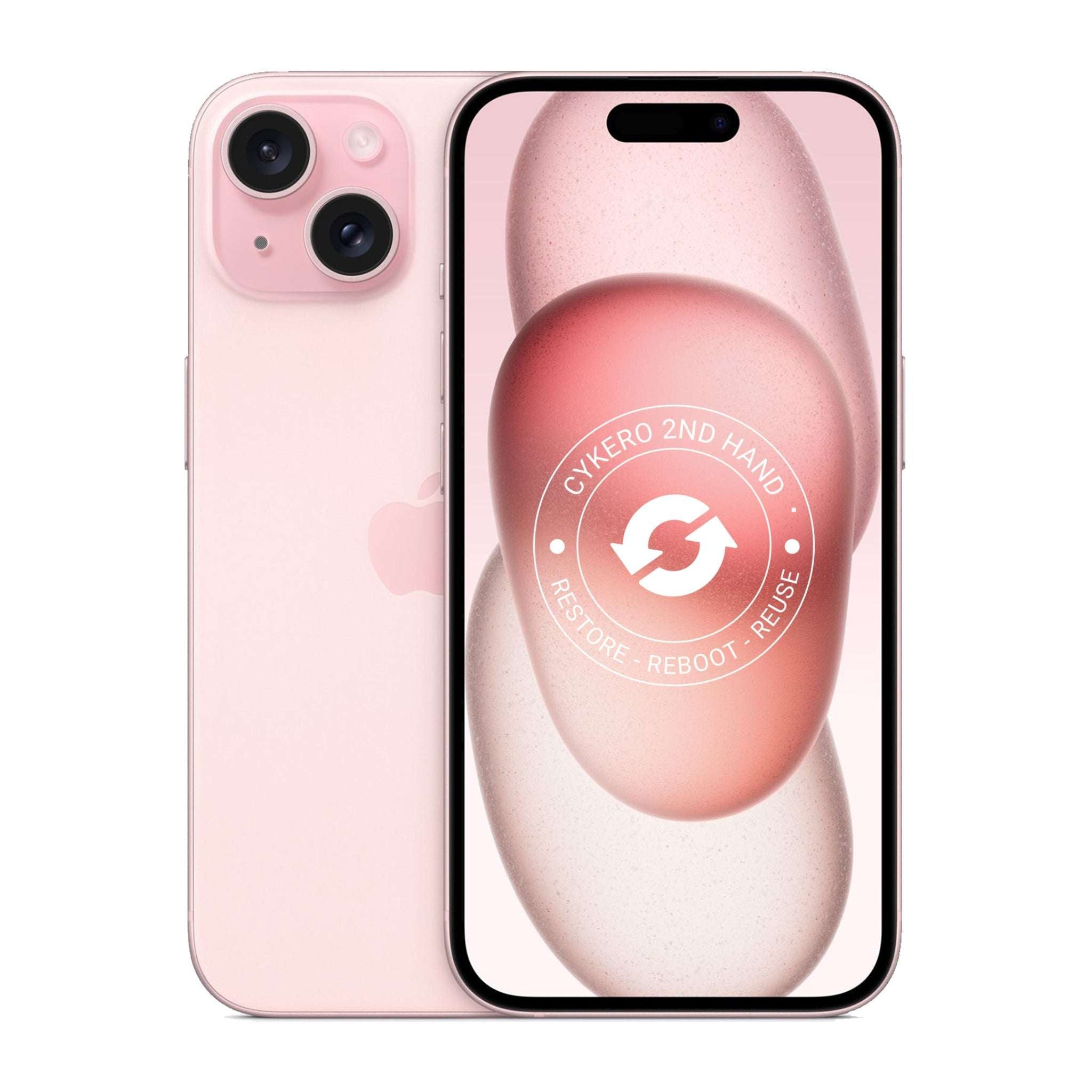 iPhone 15 256GB Rose Reconditionné - Cykero