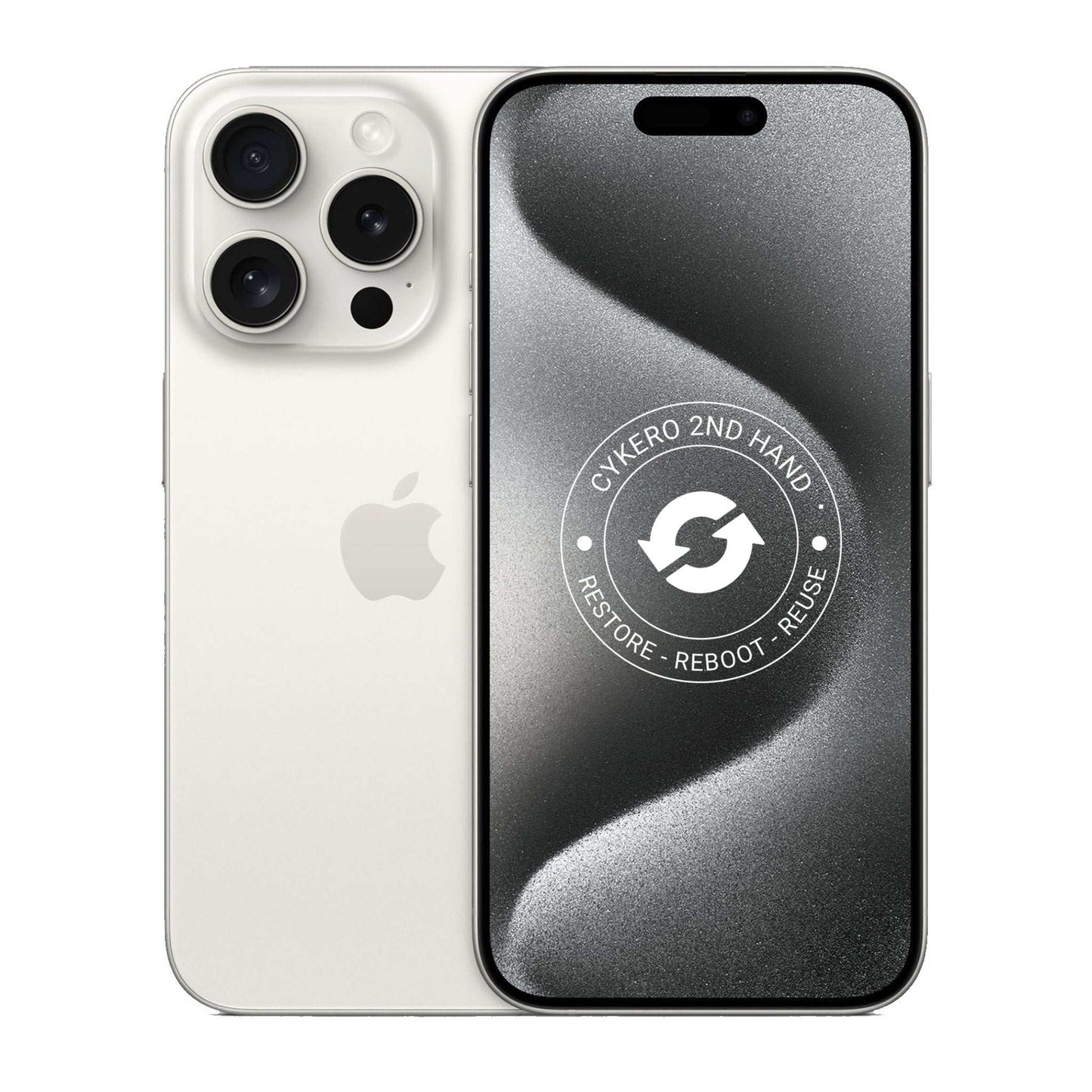 iPhone 15 Pro 128GB Titane Blanc Reconditionné - Cykero