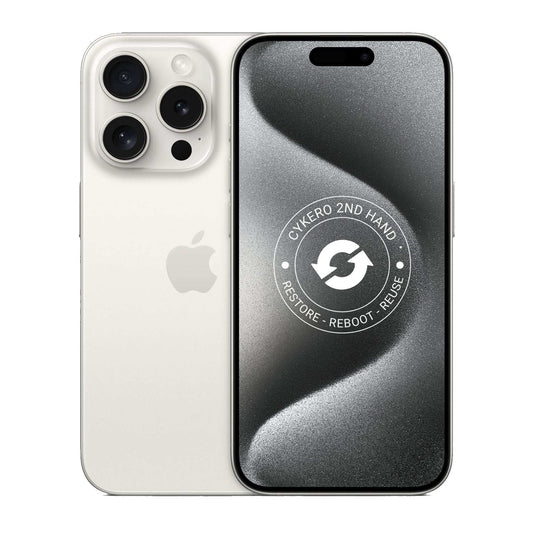 iPhone 15 Pro 512GB Titane Blanc Reconditionné - Cykero
