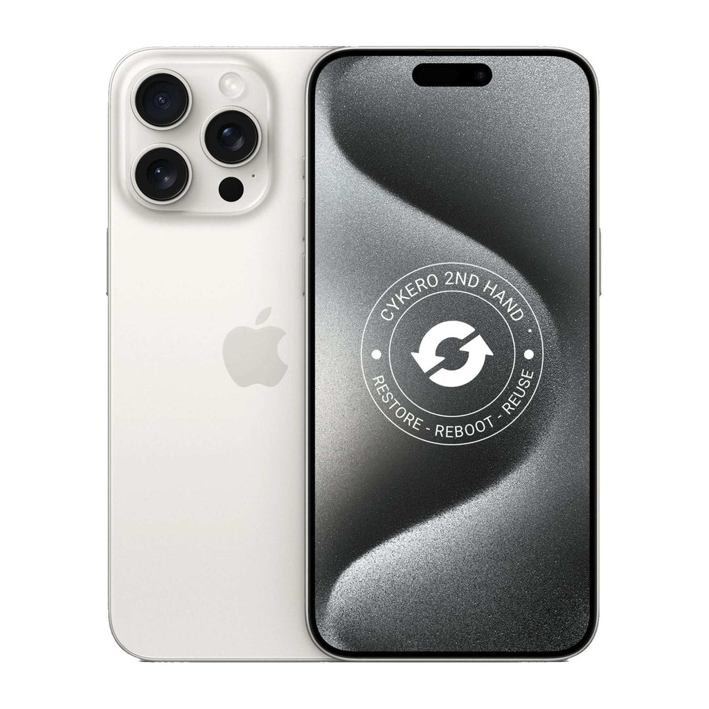 iPhone 15 Pro Max 1TB Titane Blanc Reconditionné - Cykero