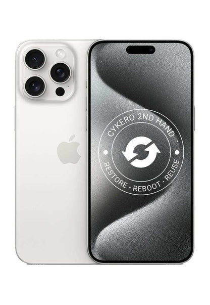iPhone 15 Pro Max 512GB Titane Blanc Reconditionné - Cykero
